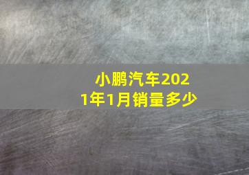 小鹏汽车2021年1月销量多少