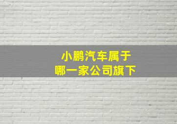 小鹏汽车属于哪一家公司旗下