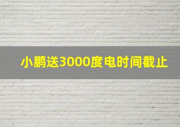 小鹏送3000度电时间截止