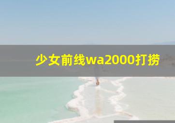 少女前线wa2000打捞