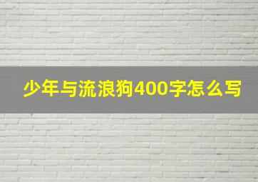 少年与流浪狗400字怎么写