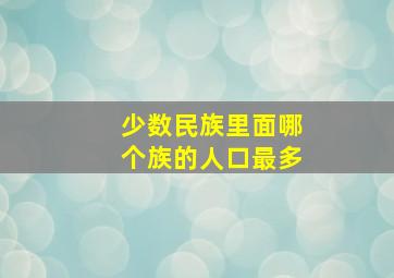 少数民族里面哪个族的人口最多