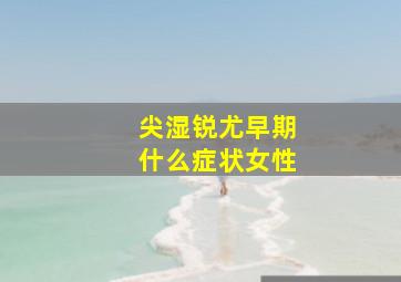 尖湿锐尤早期什么症状女性