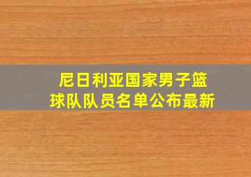 尼日利亚国家男子篮球队队员名单公布最新