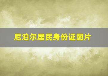 尼泊尔居民身份证图片