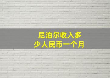 尼泊尔收入多少人民币一个月