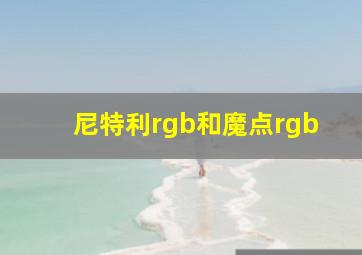 尼特利rgb和魔点rgb