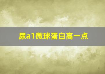 尿a1微球蛋白高一点