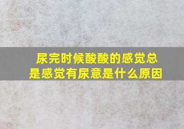 尿完时候酸酸的感觉总是感觉有尿意是什么原因