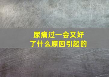 尿痛过一会又好了什么原因引起的