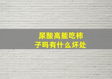 尿酸高能吃柿子吗有什么坏处