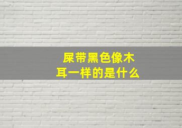 屎带黑色像木耳一样的是什么