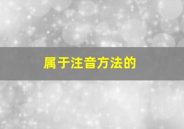 属于注音方法的