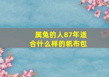 属兔的人87年适合什么样的帆布包