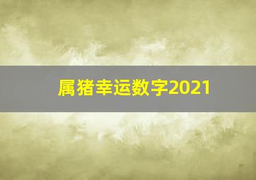 属猪幸运数字2021