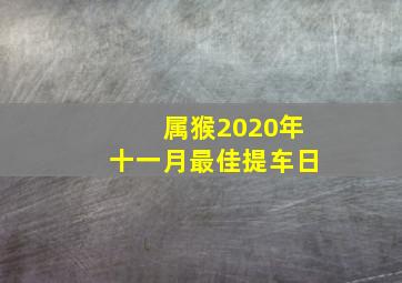 属猴2020年十一月最佳提车日