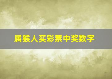 属猴人买彩票中奖数字