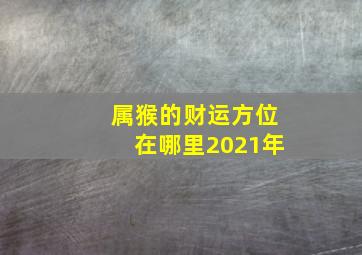 属猴的财运方位在哪里2021年