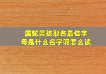 属蛇男孩取名最佳字母是什么名字呢怎么读