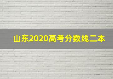 山东2020高考分数线二本