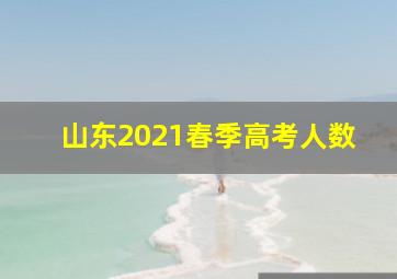 山东2021春季高考人数