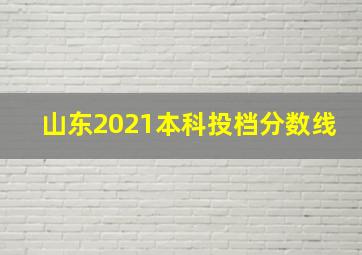 山东2021本科投档分数线