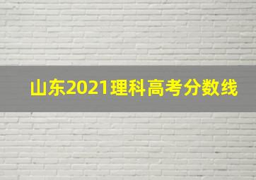 山东2021理科高考分数线