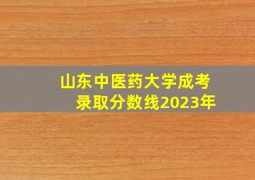 山东中医药大学成考录取分数线2023年