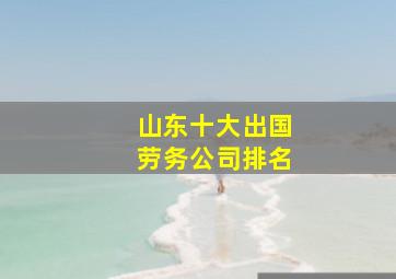 山东十大出国劳务公司排名