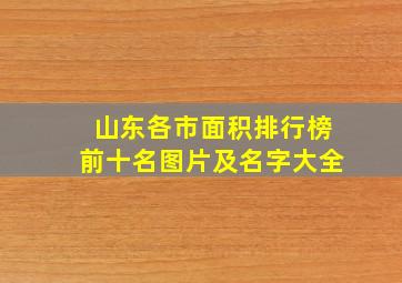 山东各市面积排行榜前十名图片及名字大全