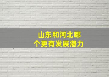 山东和河北哪个更有发展潜力