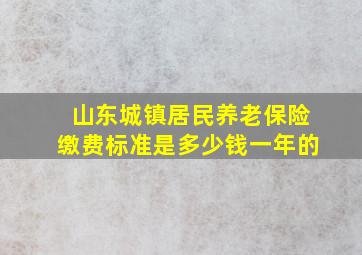 山东城镇居民养老保险缴费标准是多少钱一年的