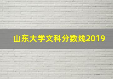 山东大学文科分数线2019