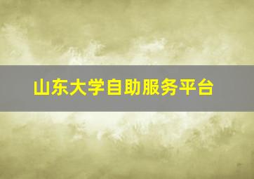 山东大学自助服务平台