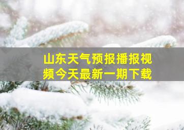 山东天气预报播报视频今天最新一期下载