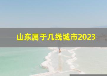 山东属于几线城市2023