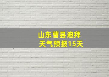 山东曹县迪拜天气预报15天