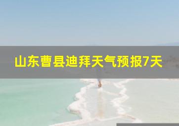 山东曹县迪拜天气预报7天