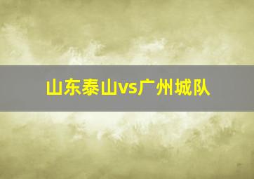 山东泰山vs广州城队