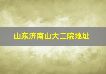 山东济南山大二院地址