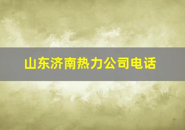 山东济南热力公司电话