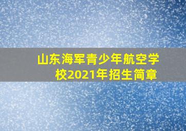 山东海军青少年航空学校2021年招生简章