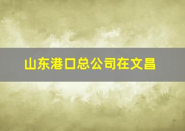 山东港口总公司在文昌