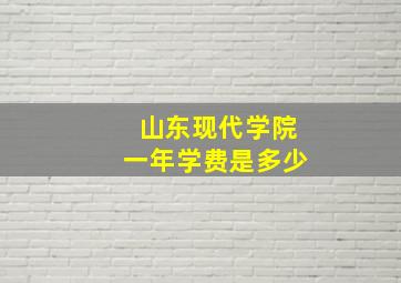 山东现代学院一年学费是多少