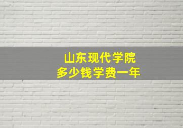 山东现代学院多少钱学费一年