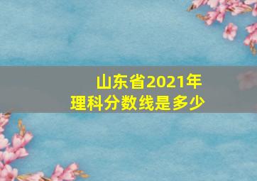 山东省2021年理科分数线是多少