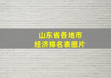 山东省各地市经济排名表图片