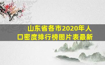 山东省各市2020年人口密度排行榜图片表最新