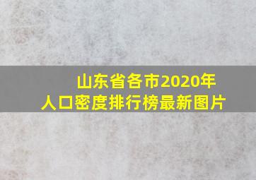 山东省各市2020年人口密度排行榜最新图片