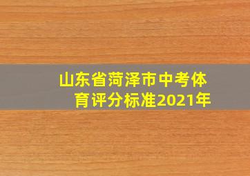 山东省菏泽市中考体育评分标准2021年